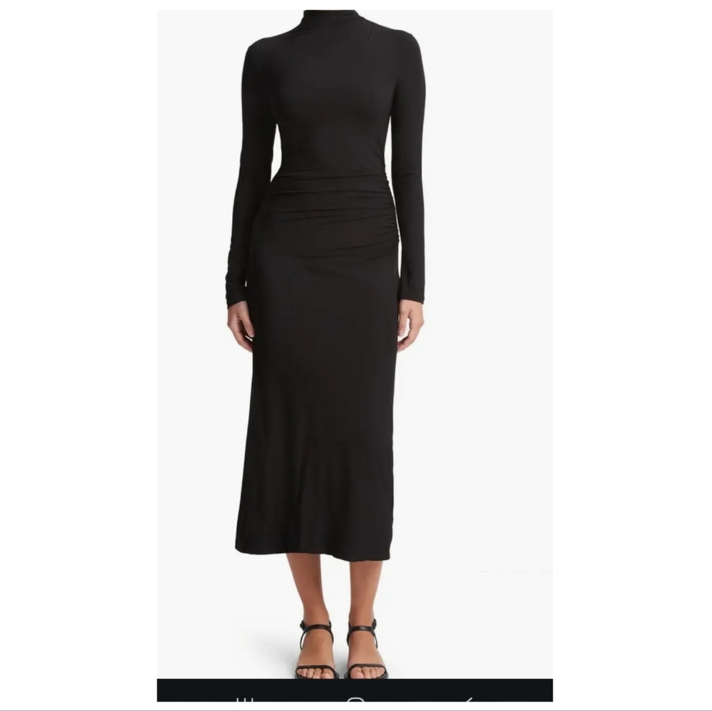 Vince Classic Black Long Sleeve Dress.